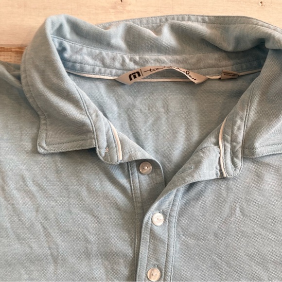 Travis Matthew | Mens Light Blue Heathered Golf Polo | Size XL - Picture 3 of 7